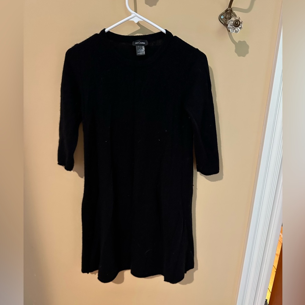 Sara Campbell Black Knit Sweater Dress